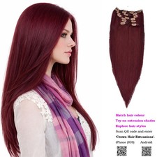 16"-26" Full Head Clip in Remy Human Hair Extensions- GradeAAA-Next Day Delivery