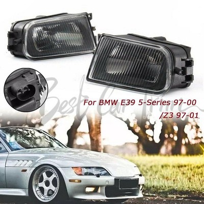 Pair Front Driving Bumper Fog Lights Spot Lamps For BMW E39 528i 540i Z3 97-00