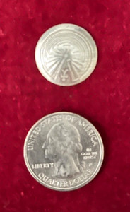 Sterling 3/4" Domed Disc - The Man in the Maze - Qty 1 - Native American Theme