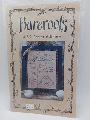 Bareroots # 50 Chicken Stitchery Embroidery Pattern 6.5x9'' 2000 New
