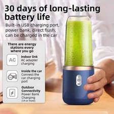 USB Personal Mini Juicer Cup Portable Handheld Travel Blender with Single Double