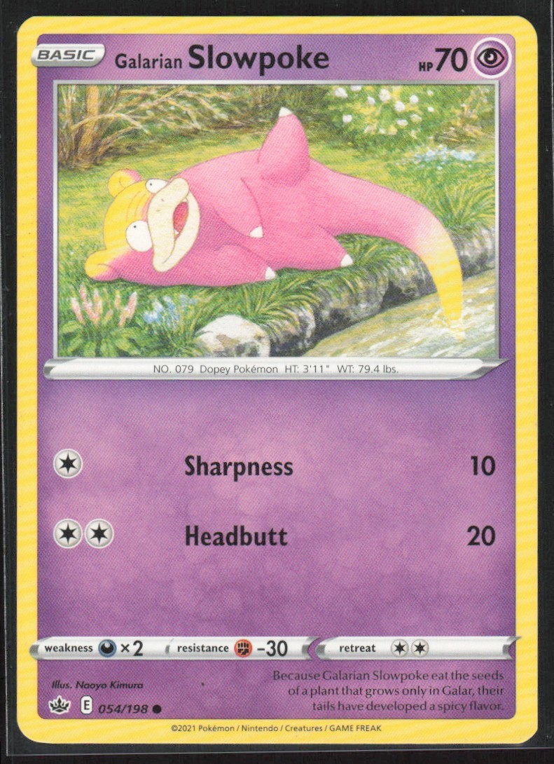 2021 Sword & Shield - Battle Styles Galarian Slowpoke Basic/Common #54