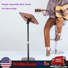 Book Stand Height Adjustable Music Stand Dual-Use Floor Book Holder Lectern Rack