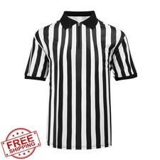 Men's Referee Shirt Zipper Official Umpire Jersey Costume