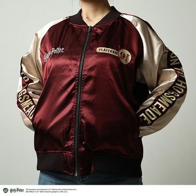 Harry Potter Hogwarts Express Embroidery Jacket Sukajan Red x