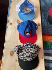 VINTAGE LOT of 3 MICKEY MOUSE CAP/HAT for ADULTS ,MADE in USA~ ONE SIZE
