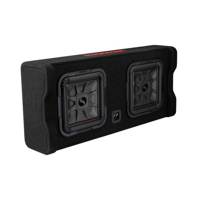 Kicker 49DL7TDF122 Dual 12 Zoll L7T Subwoofer Down Firing geladenes Gehäuse 1200 W