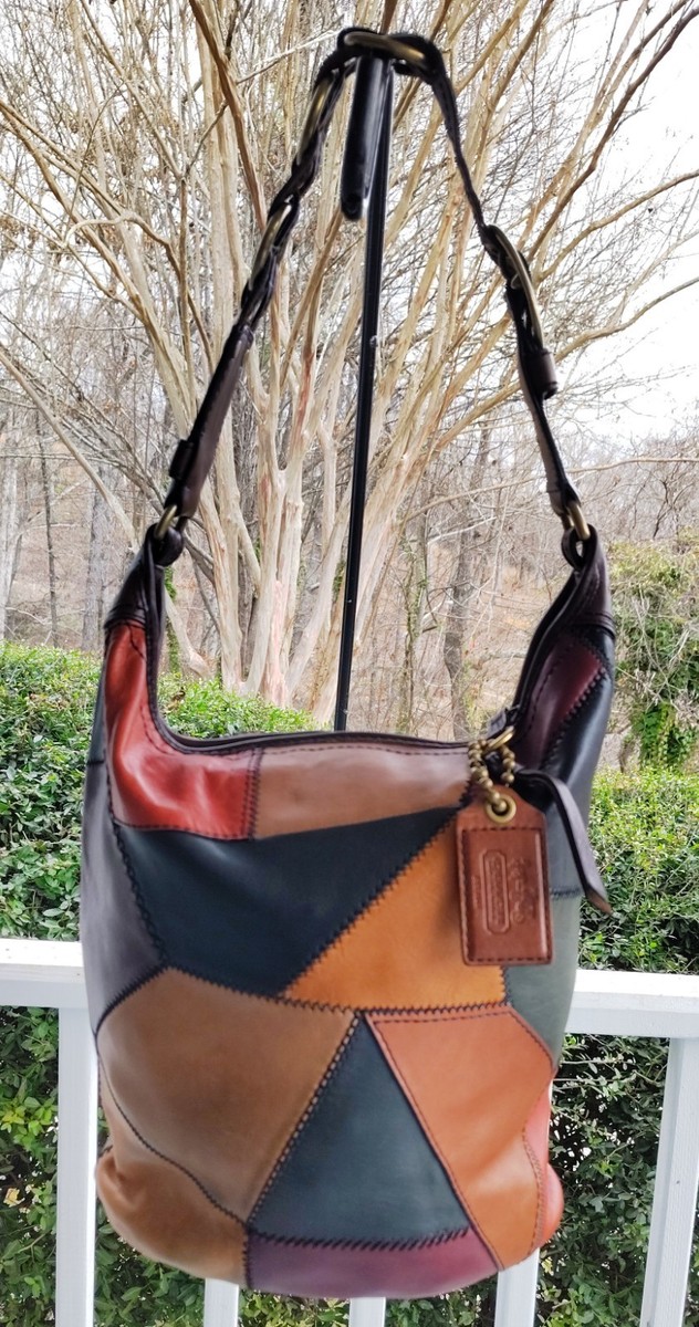 Coach XL Vintage 11465 Bleecker Multicolor Patchwork Leather