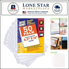 Top-Loading Heavyweight Polypropylene Sheet Protectors - Archival Safe, 50 Count