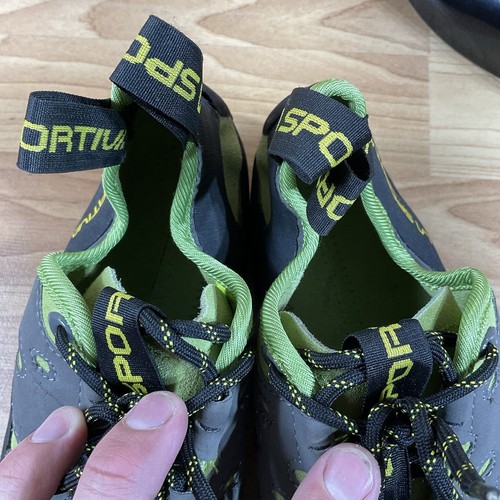 La Sportiva Tarantulace Herren Kletterschuhe Größe 13 Kiwigrün Grau Schwarz - Bild 12 von 12