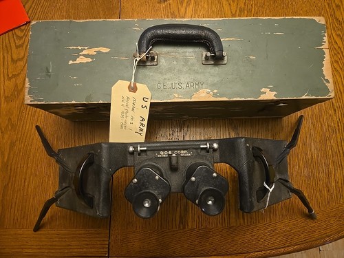 Vintage U.S. Army MS1 Arial Photo Viewer W/ Wood Case