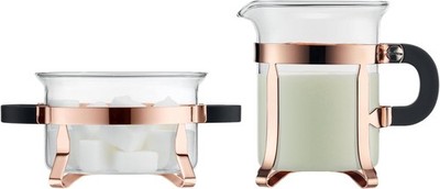 Chambord Classic Sugar and Creamer Set, 2pcs, Glass, Copper