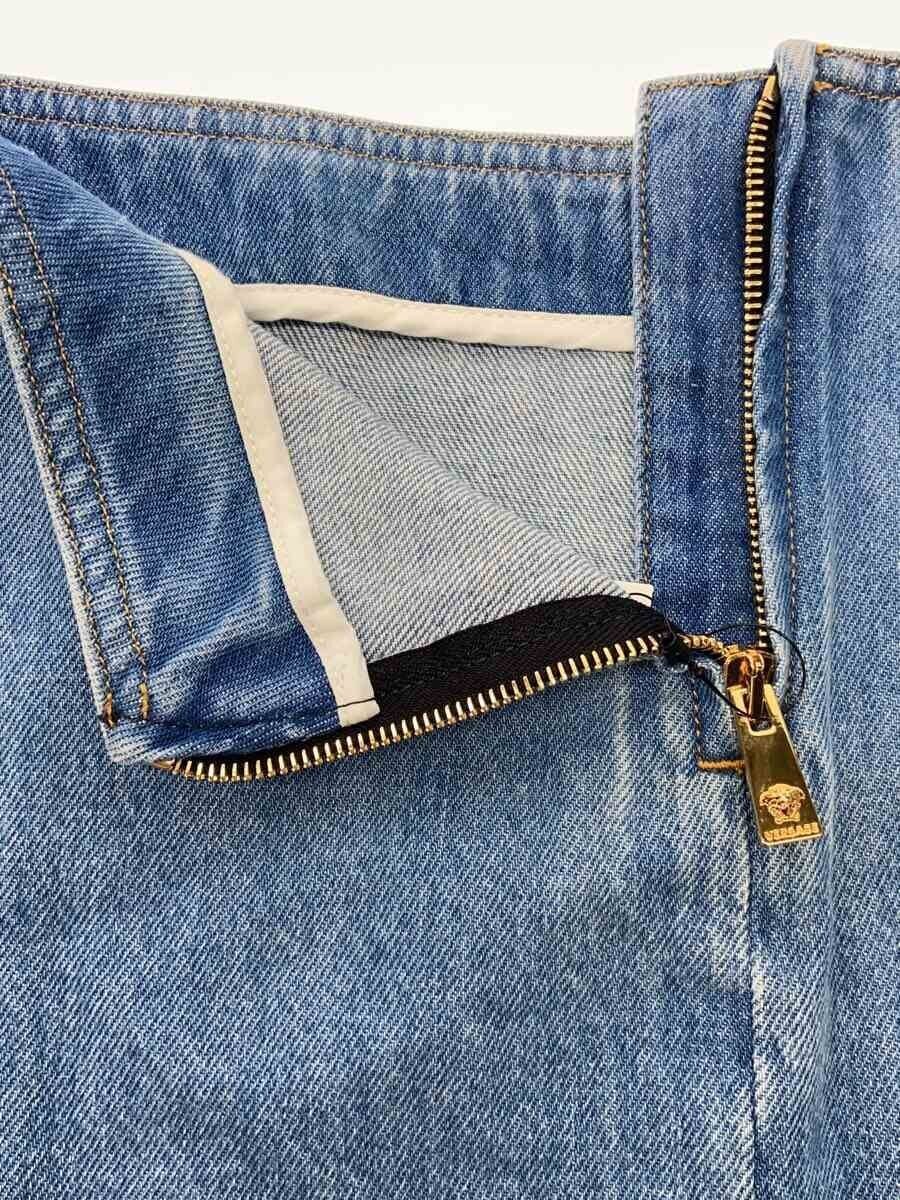 VERSACE Skirt, Size 38, Cotton, Blue, Solid Color, 1007428, 1A04899 thumbnail 3