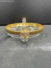 Duncan Miller Clear Gold Rim Divided Glass Dish Relish Sectioned Bowl Serving — photo 4