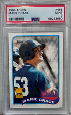 1989 Topps Mark Grace #465 PSA 9 Mint Cubs Quantity TWO (2)