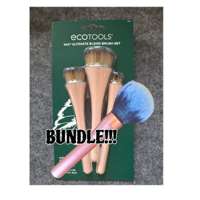 EcoTools 360° Ultimate Blend Brush Set 1636 Beige Synthetic Round Sensitive