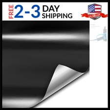 Satin Black Adhesive Vinyl Wrap Film 1ft X 5ft