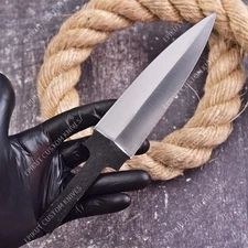 9'' 1095 High Carbon Steel Knife Blank Blade DIY Bushcraft Hunting Knife Making