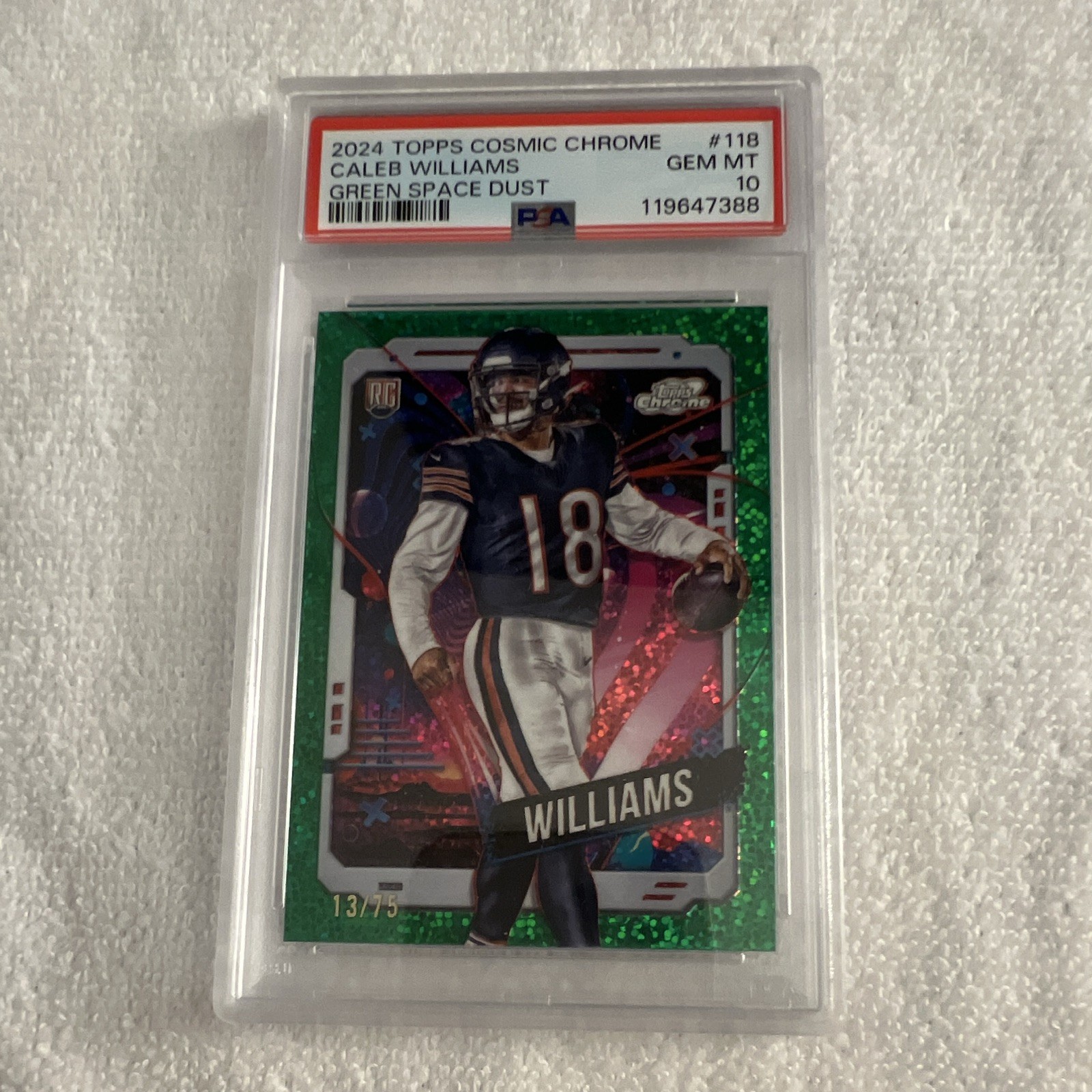 Caleb Williams Topps Cosmic Chrome #118 Green Space Dust