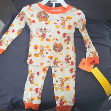 Disney Mickey  Friends 2T 2pc Snug Fit Long Sleeve Halloween Pajama Set