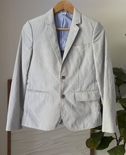 Boy's CREWCUTS Pinstripe Seersucker Thompson Blazer Jacket Sport Coat Size 12
