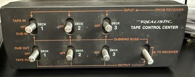 Vintage Realistic Tape Control Center 42-2105 3 Deck RCA Switch Dubbing