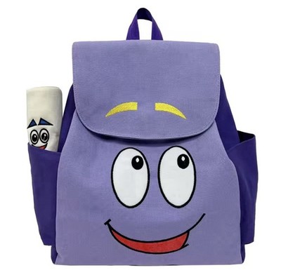 Dora The Explorer Backpack Cartoon New Dora Map Large Capacity Messenger Bag