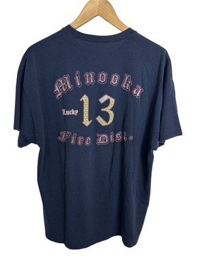 Minooka Fire Department Lucky 13 Men s T Shirt Size XL