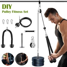 Weight Cable Pulley System  Gym DIY Pulley Cable Machine Attachment Fitness Home