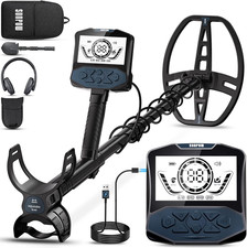 SUNPOW Rechargeable Metal Detector for Adults, IP68 Waterproof 11" Double D Coil