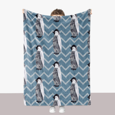 Pinguin Cartoon Wohndecke Sessldecke Sofadecke Xmas Dekro Anpassbar Geschenke