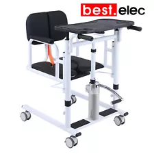 Patient Lift Transfer Chair, Bathroom Wheelchair w/180° Split Seat and Potty UK