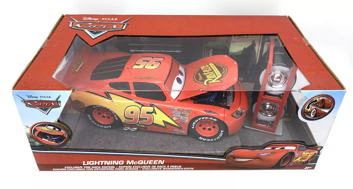 Lightning McQueen w/ Extra Wheels, Disney Pixar Cars - Jada Toys 97751 -  1/24 Scale Diecast Car