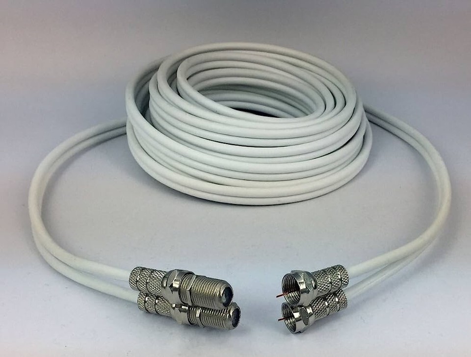 Sky Cable Extension Sky Q Sky+ Twin Coax Satellite Sky Lead Shotgun