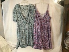 2 Beautiful NEMIDOR Floral Summer Boho Dresses w/ Pockets- Soft Material - SZ14