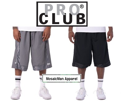 Pro Club Men's Heavyweight Casual Gym Sports Basketball Mesh Shorts Big  Tall