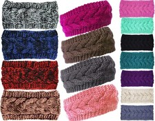 Plain Braided Winter Knit Headband Earwarmer