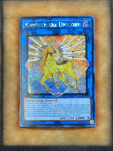 Yugioh Knightmare Unicorn RA01-EN043 Platinum Secret Rare 1st Ed NM