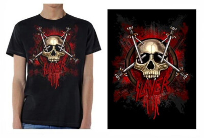 SLAYER cd lgo Blood Skull SLAYER SWORDS Official SHIRT 2X New reign awaits abyss