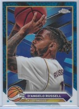 2023-24 Topps Chrome Dangelo Russell Blue Basketball Refractor #58 Lakers