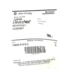 NIB ALLEN BRADLEY 1485R-P1F5-C SER. B DEVICENET CORDSET 5PIN MICRO, MALE 1METER