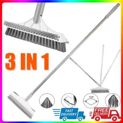 Bodenpeeling 3 in 1 Bürste mit Rakel Wischmopp Wasserschrubber 120° Drehkopf UK
