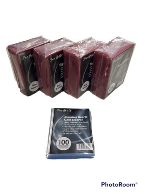 100 Pro Safe Red border Regular 3x4 Toploaders + 100 Pro Safe soft sleeves 34028