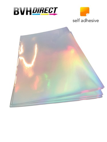Rainbow metalic Self adhesive A4 inkjet printing photo paper PET film 20 Sheets - Picture 2 of 2