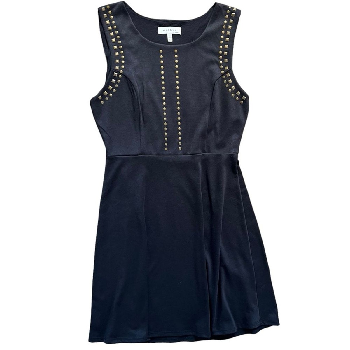 black gold studded dress NWT Versace Collection Gold & Silver Metal Studded Dress 8/44 Italy Black $1195