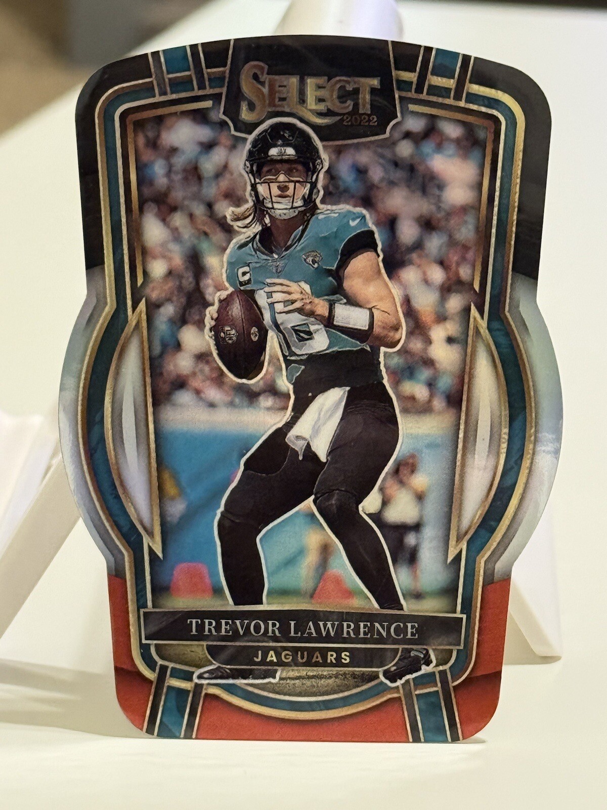 Trevor Lawrence 2022 Select Black Red Prizm Die-Cut Club Level #254