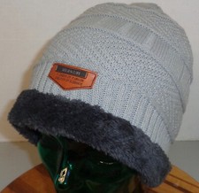 WOMENS HINDAWI WINTER KNIT HAT SUPER SOFT INSIDE  OUT 2 TON GRAY OSFM EUC  22
