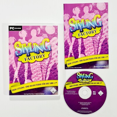 PC CD-Rom SIMS 2 STYLING FACTORY dt. Haarstudio/Friseur/Frisuren/Accessoires