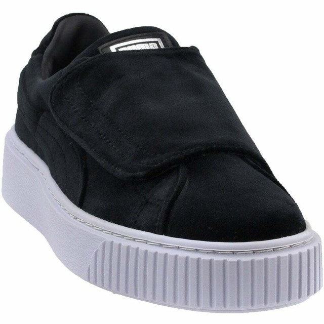 puma basket platform strap black