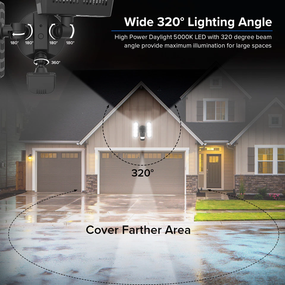 SANSI LED Motion Sensor Security Light 3600LM 36W Dusk to Dawn Outdoor Area Lamp - Image 3 of 4